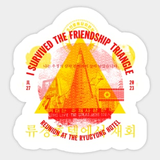 FRIENDSHIP TRIANGLE REUNION (mc logo) Sticker